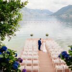 wedding couple at destination wedding ceremony